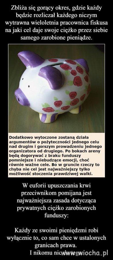 Każdy ze swoimi pieniędzmi