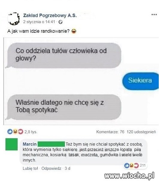 Randkowanie z zakładem pogrzebowym
