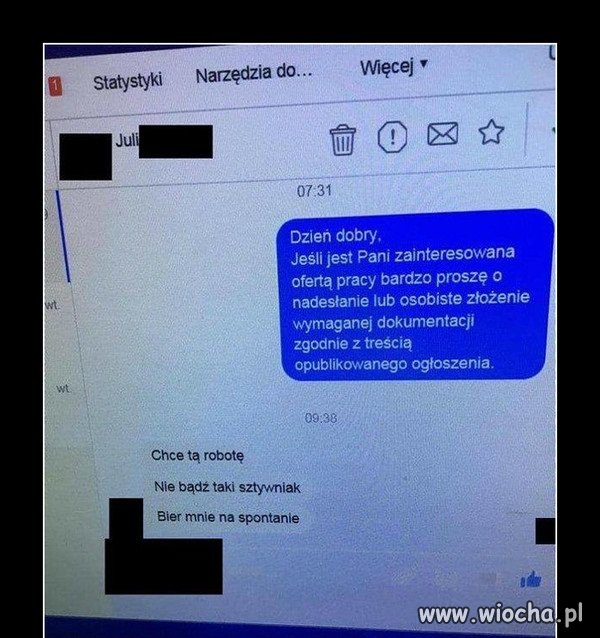 Karyna szuka pracy