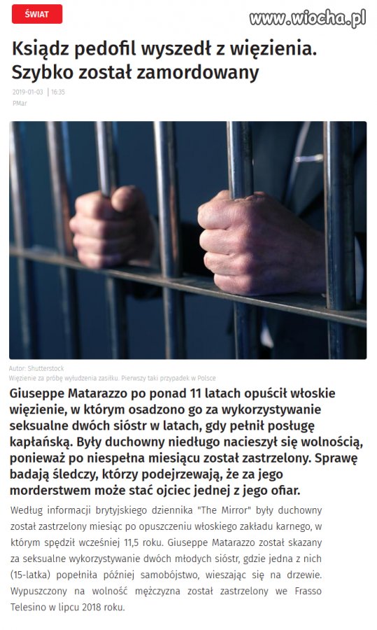 Nie cieszył się zbyt długo wolnością