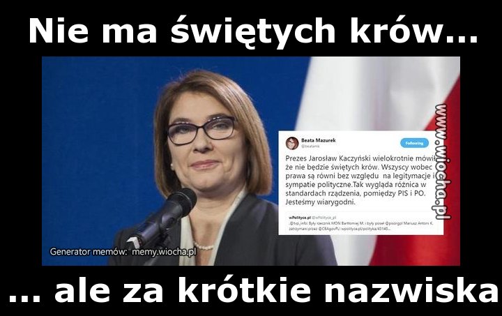 Nie ma świętych krów...