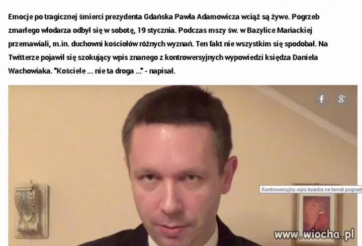 Kontrowersyjny wpis księdza