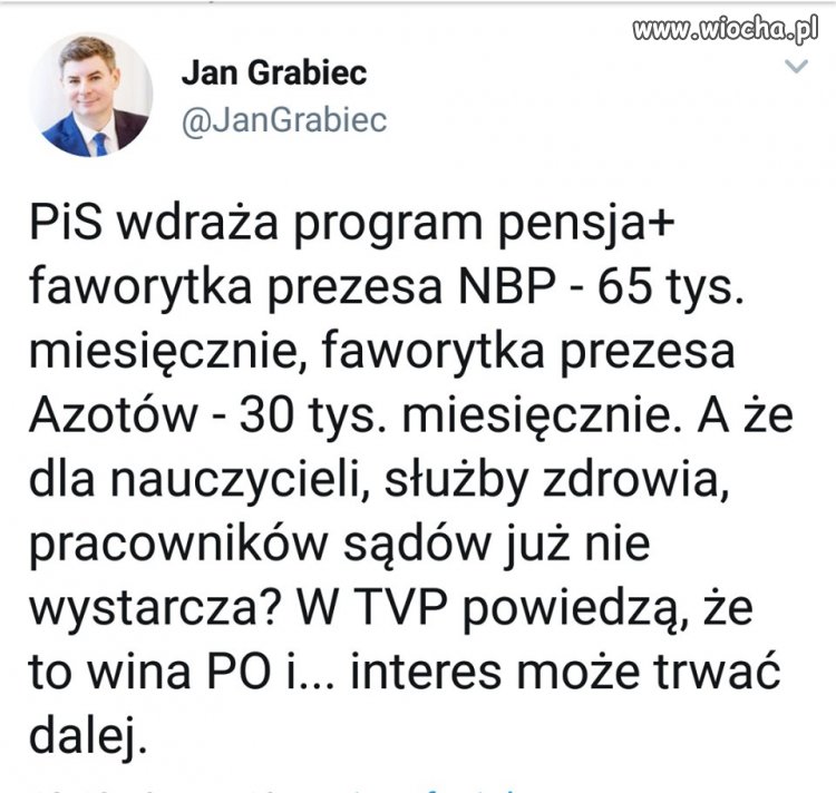 Ostatnio taki tekst słyszałem