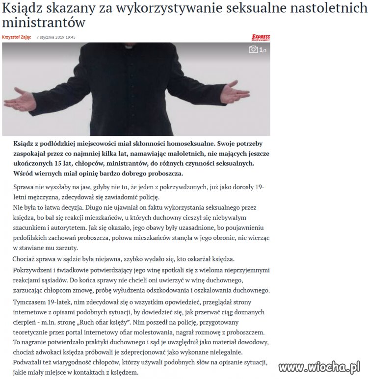 Parafianie stanęli po stronie księdza pedofila