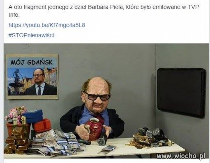 Kadr z jednego z filmów propagandowych tzw "plastusi" publikowanych w TVPiS