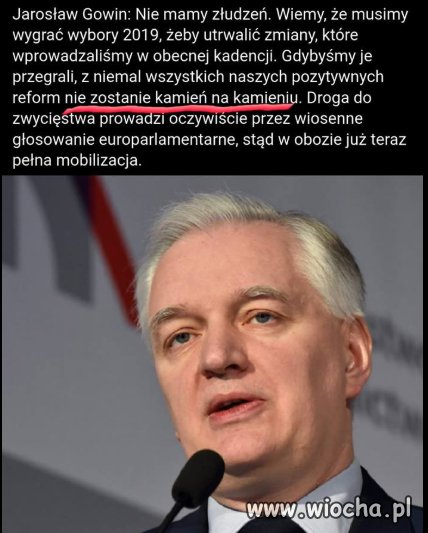 Czyli przyznaje,że te ich reformy