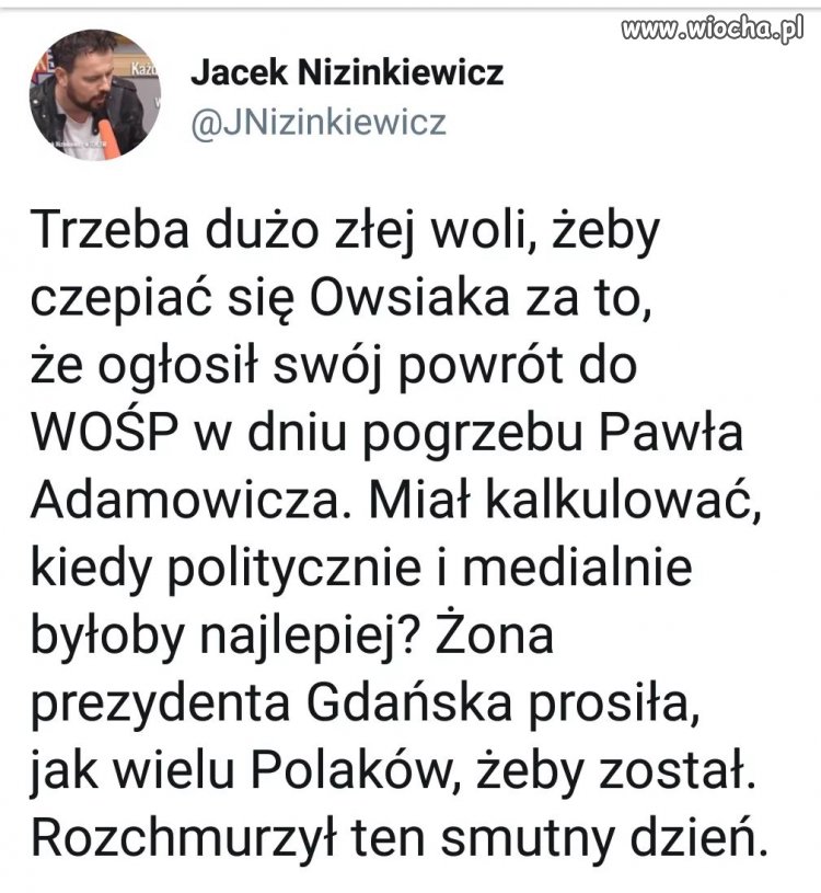 Nie rozumiemy głosów krytyki.