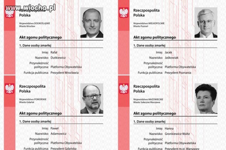 Polityczne akty zgonów jest pierwszy efekt