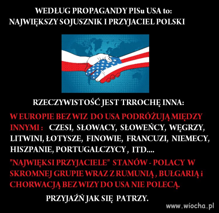 Z WYRAZAMI SZACUNKU DO PRZYJACIÓŁ Z USA