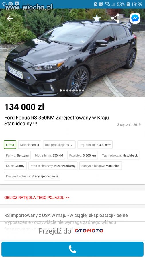 Ford Focus RS od Księdza 
