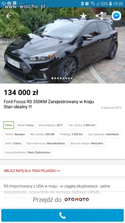 Ford Focus RS od Księdza 