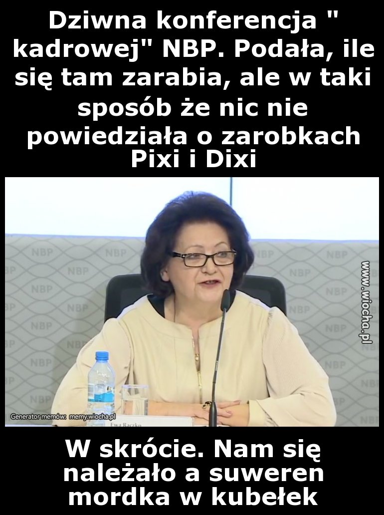 Dziwna konferencja "kadrowej" NBP.