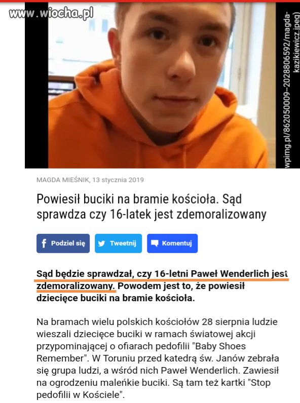 Pedofilią, niech się zajmą.