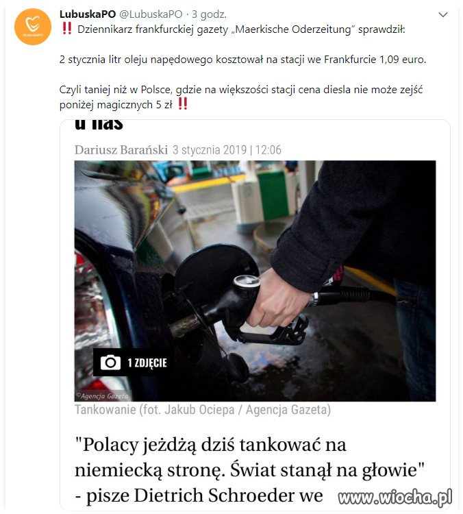 Ropa w niemczech tańsza niż u nas