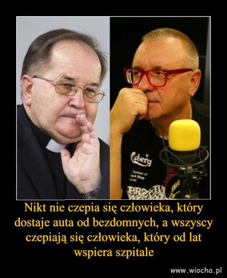 Ten po lewej tylko bierze, a ten po prawej pomaga 