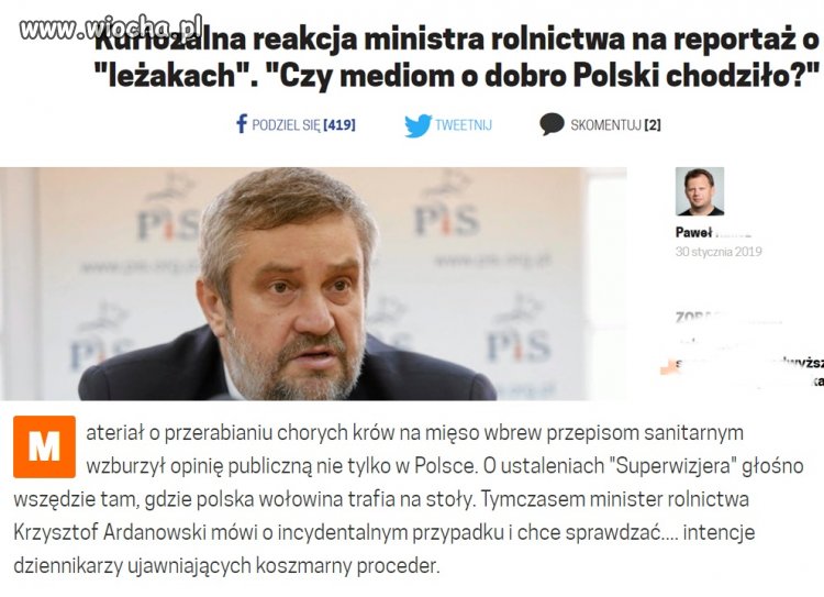 Minister Ziobro też powinien