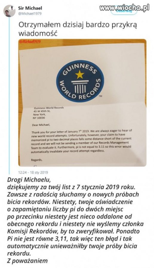 Oddalone od rekordu