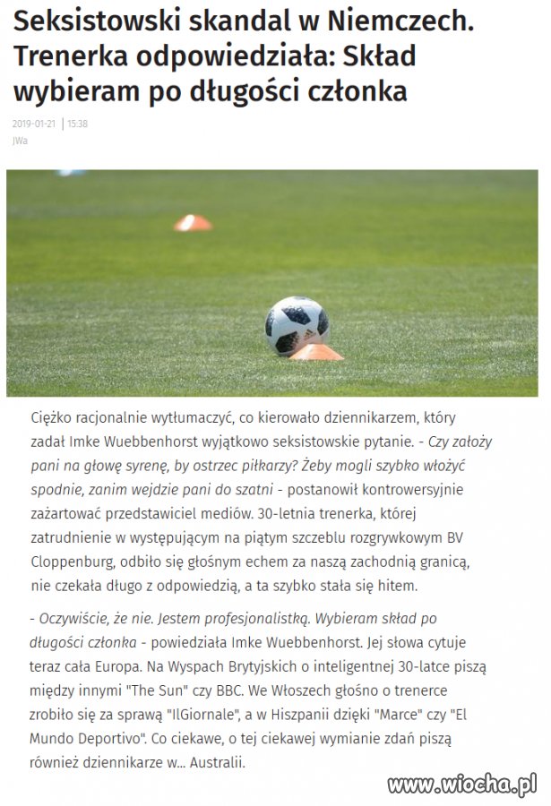 "Skład wybieram po długości członka"
