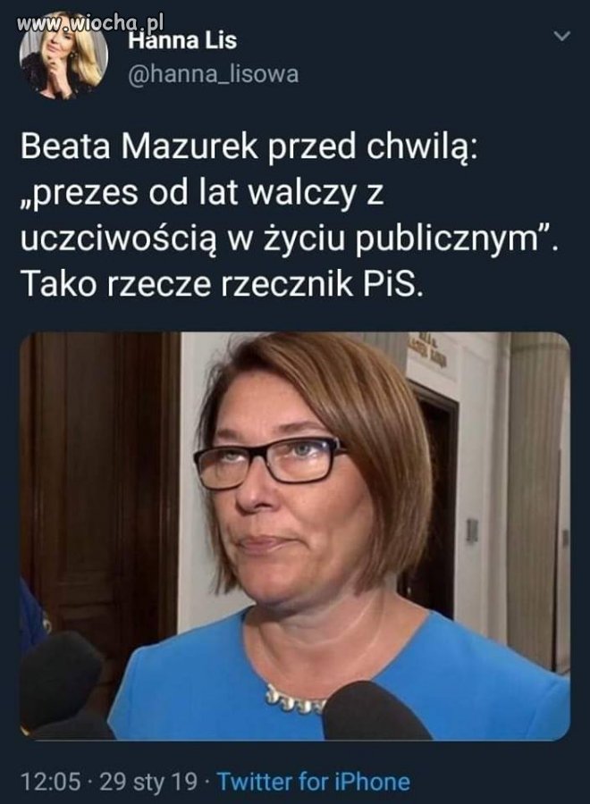 Tym razem Mazurek powiedziała prawdę. 