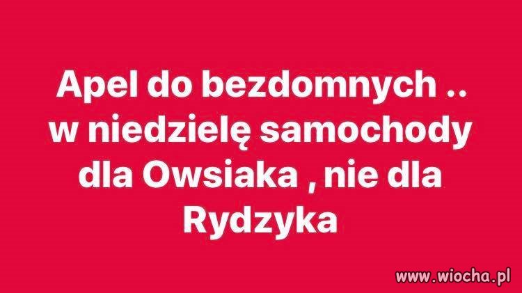 Apel do bezdomnych