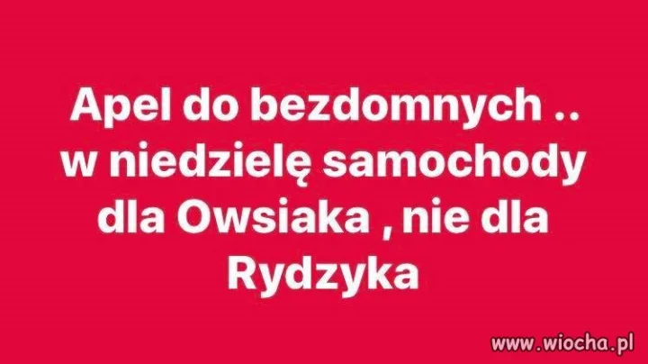 Apel do bezdomnych