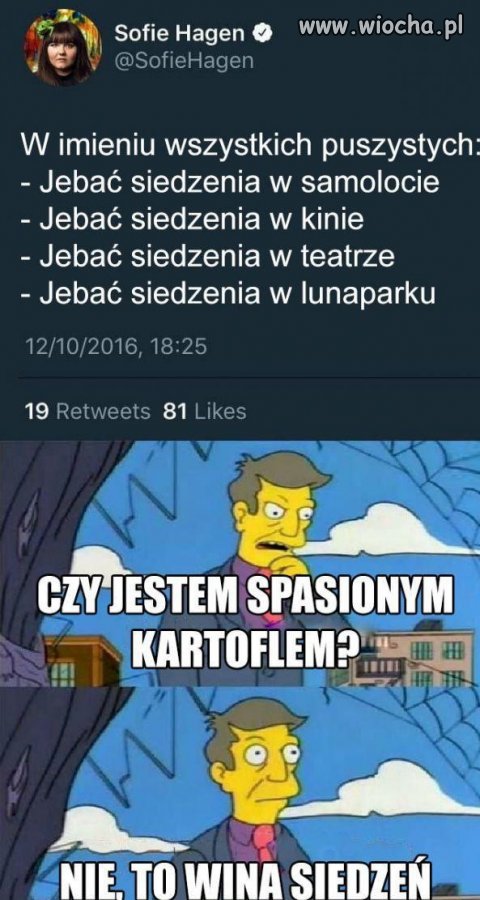 To na pewno wina siedzeń.