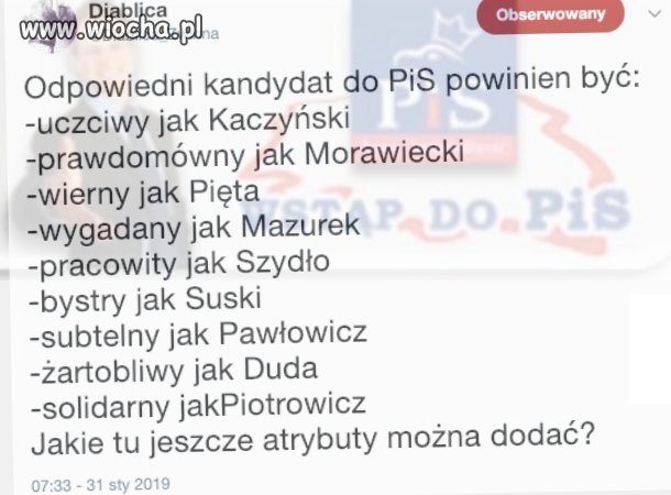 Właściwy kandydat