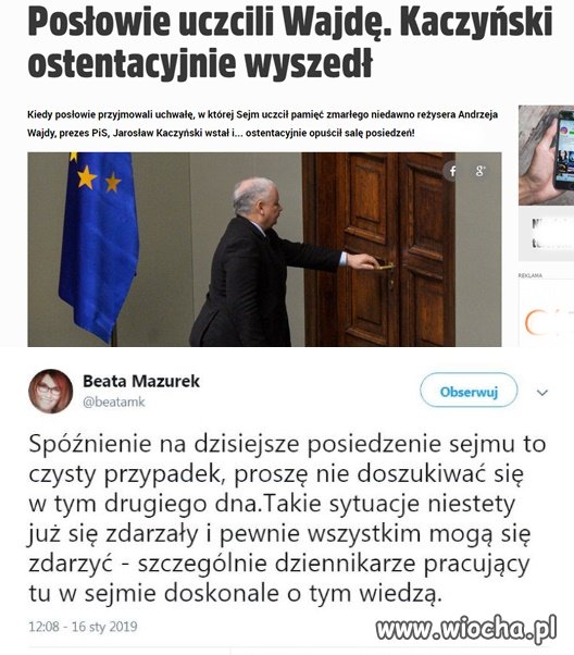 Pani Mazurek to nie przypadek! To czyste