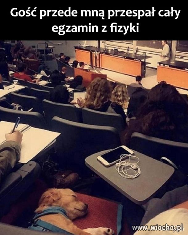 Na egzaminie z fizyki