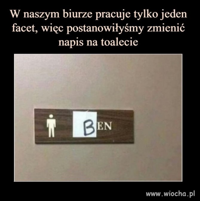 Jedyny facet w biurze...