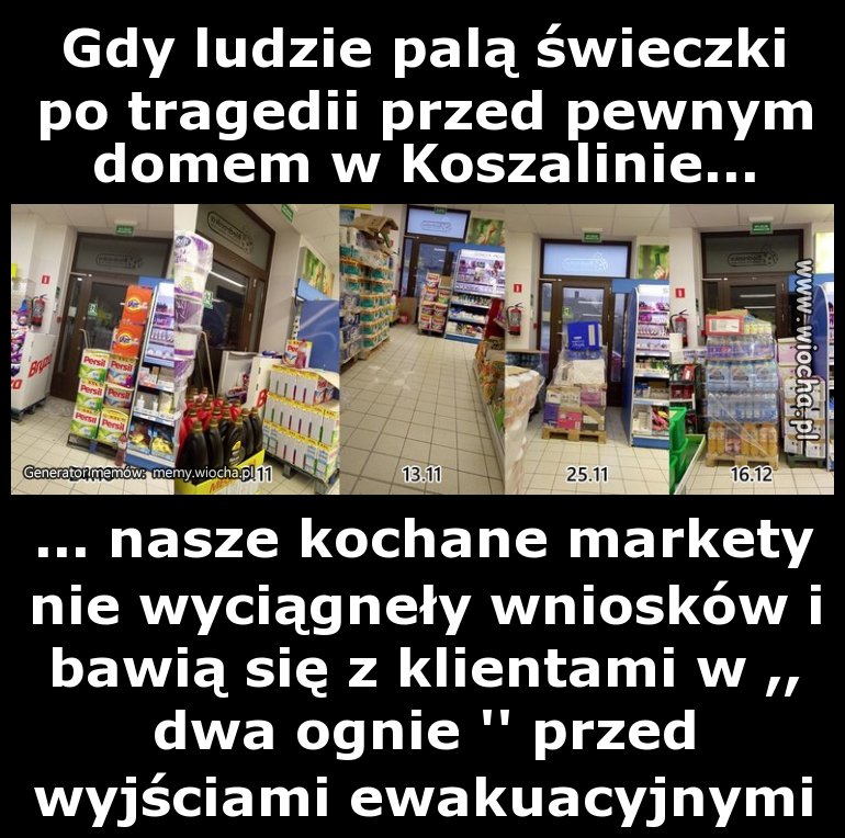 Gdy ludzie palą świeczki po tragedii w Koszalinie