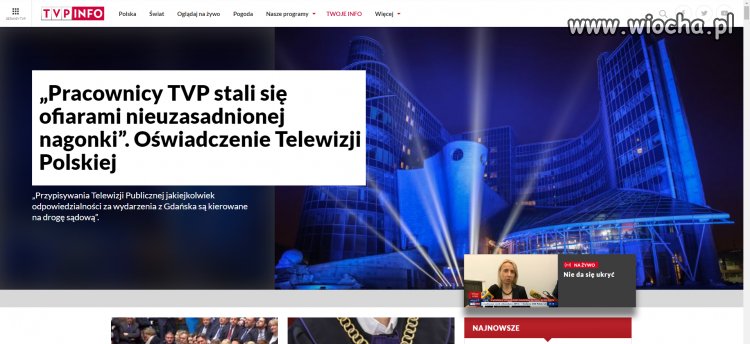 Tymczasem na stronie TVP INFO