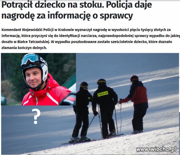 Narciarz uciekł z miejsca wypadku...