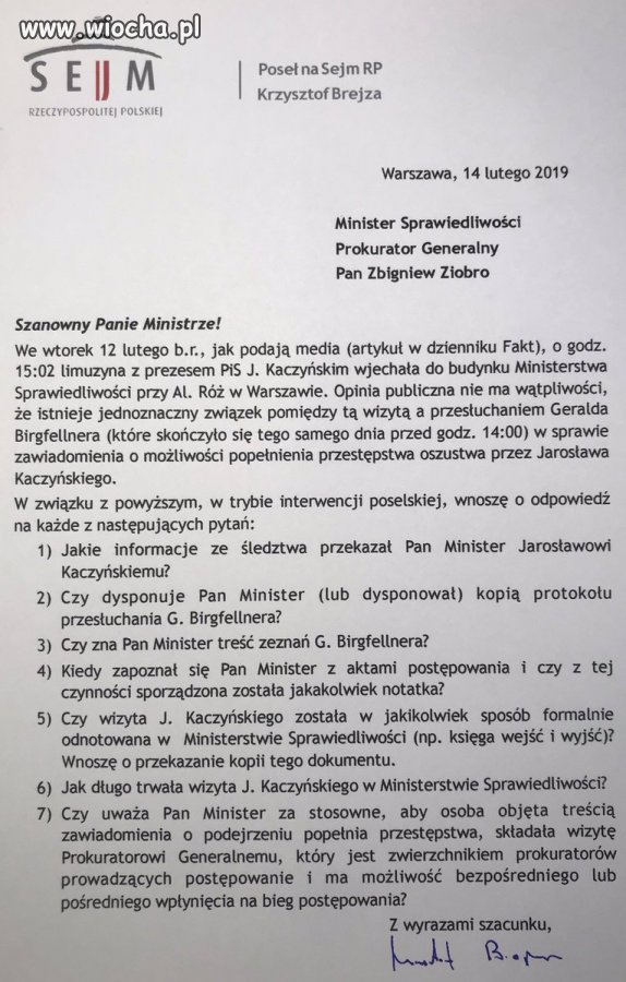 Brejza prowokuje kolejnego nożownika