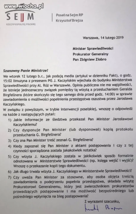 Brejza prowokuje kolejnego nożownika