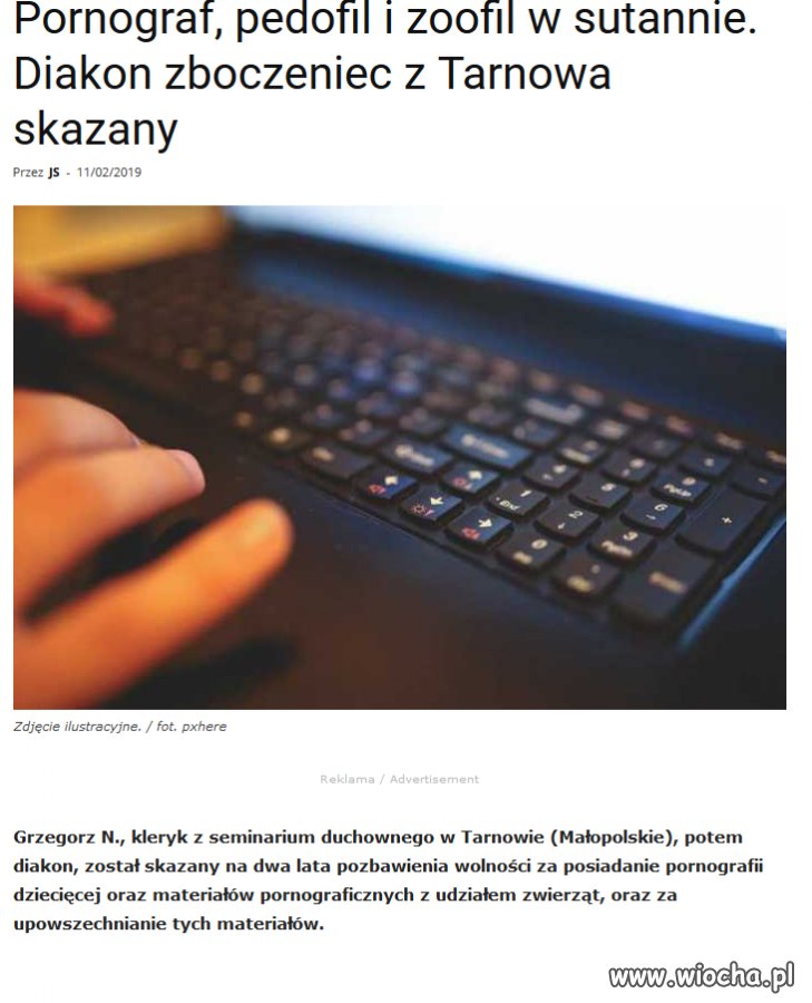 Diakon zboczeniec z Tarnowa...