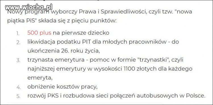 Nowa "Piątka Morawieckiego"