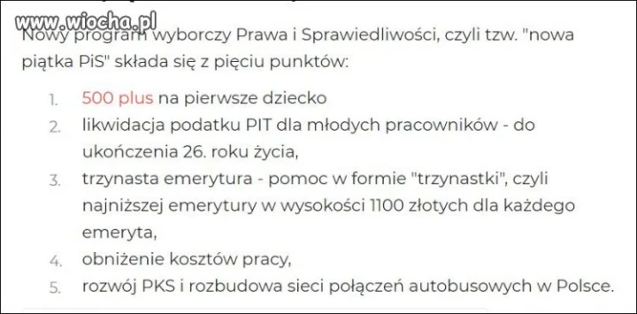 Nowa "Piątka Morawieckiego"