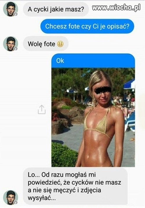 A cycki jakie masz?