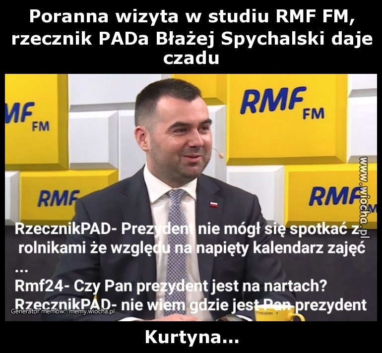 Poranna wizyta w studiu RMF FM, rzecznik PADa