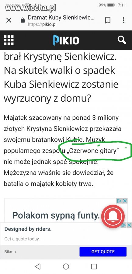 Kuba Sienkiewicz muzyk z Czerwonych Gitar