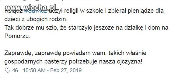 Gdzie się podział ks. Sawicz ?