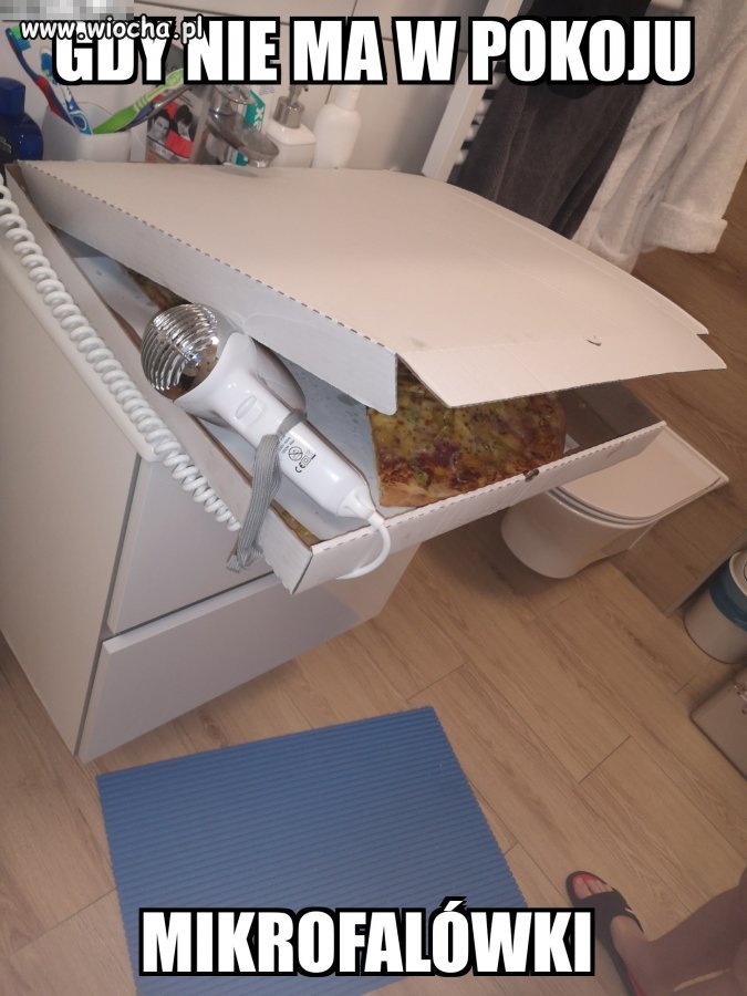 Gdy nie ma w pokoju mikrofalówki 