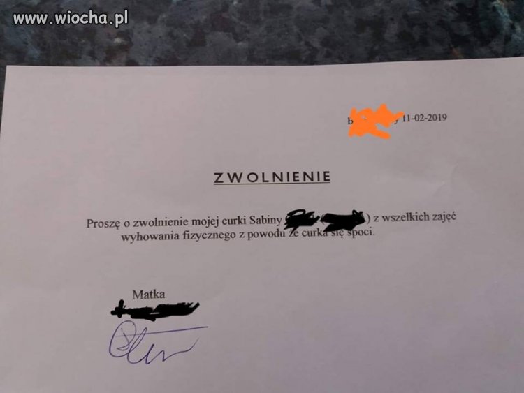 Bo "curka" się spoci