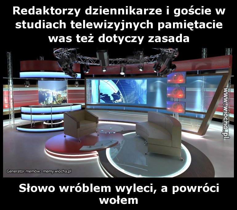 Redaktorzy dziennikarze i goście w studiach