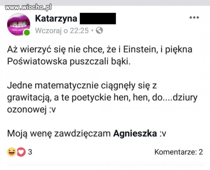 Przemyślenia fejsbukowej gwiazdy