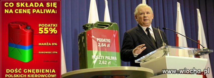 Ktoś obiecywał zmniejszenie ceny paliwa...