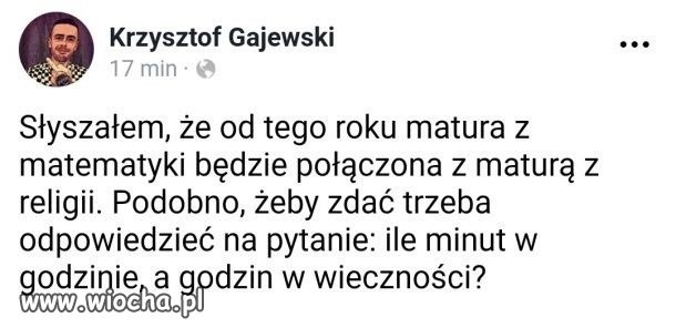 Matura z religią
