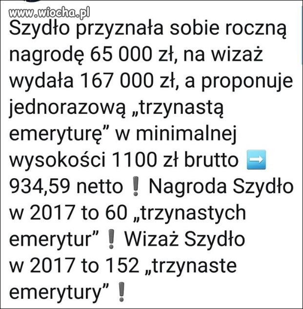 Ochłap dla emerytów