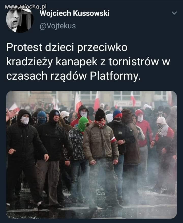 Głodne i spokojne dzieci wyszły na ulice
